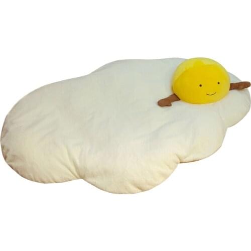 Dropshipping 1 pcs Kawaii ins Stuffed Soft Fried Egg Toy Plush Baby Toy Stuffed Cartoon Poached Egg Doll Sleep Pillow Cushion