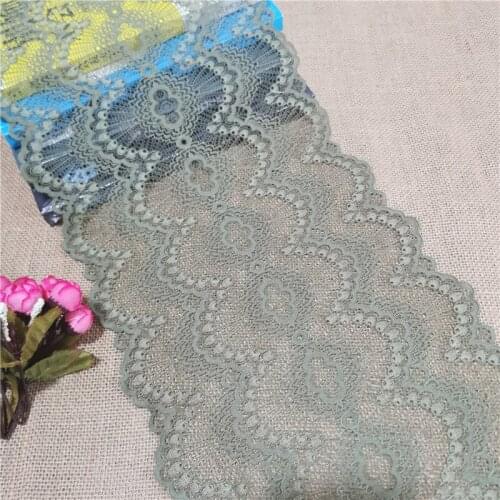 E1109 width 20-22cm Nylon Spandex stretch Jacquard lace trimmings for nuderwear