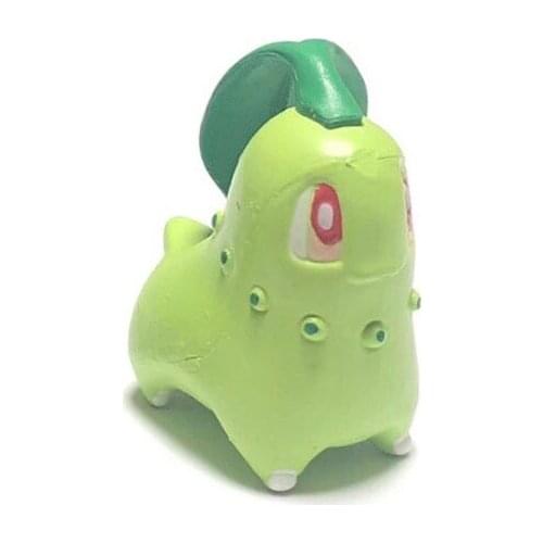 TOMY Pokemon Action Figure Old Version Domestically Produced Second Generation Medium 4 Cm Chikorita Doll Doll Model Toy