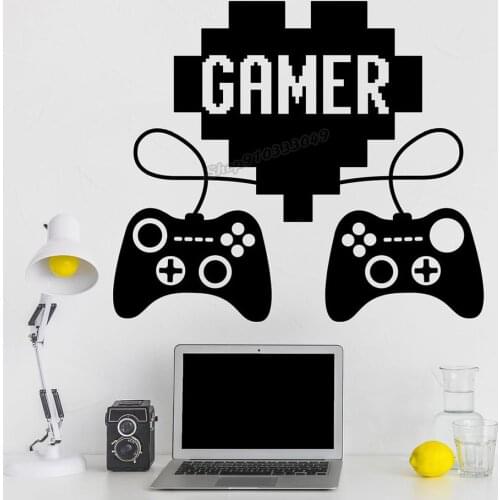 Game wall decal playroom decor gamer video game joystick Wall Sticker teen boy room decor game room decor Vinyl Art decal B028