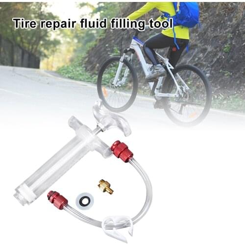 Tubeless Tyre Sealant Injector MTB Bike Accessories Bicycle Cycling Tire Filling Repair Tool Fit for Presta/Schrader Valves