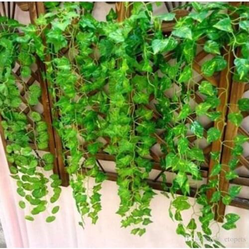 240 cm Artificial Ivy Leaf Garland Plants Plastic green long Vine Fake Foliage flower Home decor Wedding decoration