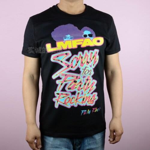Fashion Hot Sale sorry for party rock LMFAO Brand men shirt 3D High Quality items fitness 100%Cotton Hot Boys HIPHOP Rap