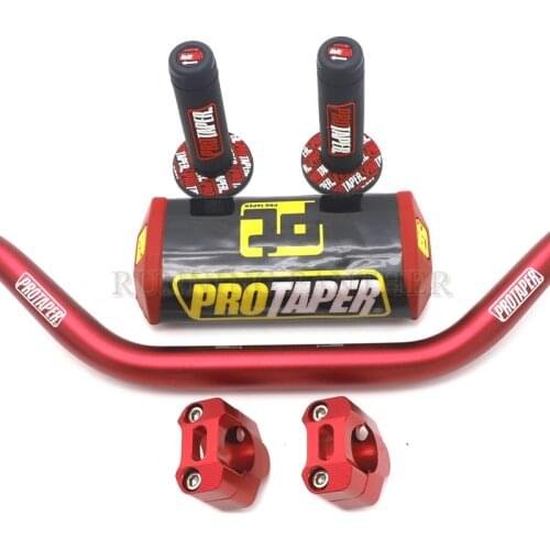 Motorcycle 28mm CNC 1-1/8" Fat Bar Handlebar Grips Pads For HONDA KAWASAKI SUZUKI YAMAHA Protaper Pro Dirt Bike Motorcross