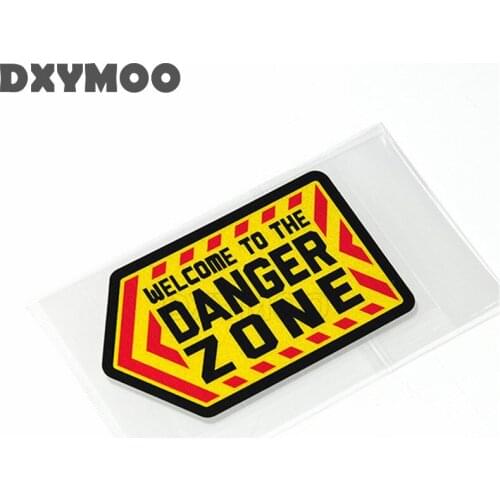 2PCS Funny WELCOME TO DANGER ZONE Car Stickers Auto Window Motorcycle Helmet Vinyl Decals Exterior Accessories 9x5.2cm