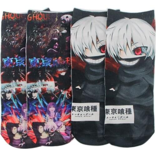 BG841 Dongmanli 1 Pair Anime Ghost Socks Women Sock Cartoon Anime Fun Short Cute Kawaii Style Happy Fashion Casual Socks
