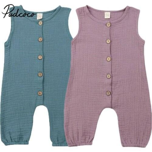 Pudcoco 2019 Baby Girls Boys Clothes Romper Newborn For Kids Costume Children Toddler Tiny Cottons Unisex Button Type Jumpsuit