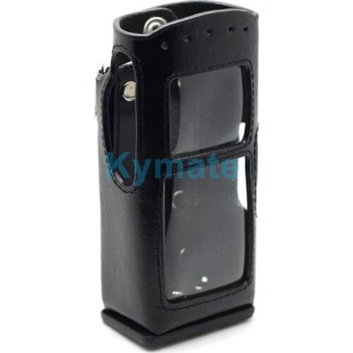 Outdoor Practical Adjustable Strap Shoulder Hanging With D Ring Walkie Talkie Hard Leather Case Police Fireman For MTP850-Radio