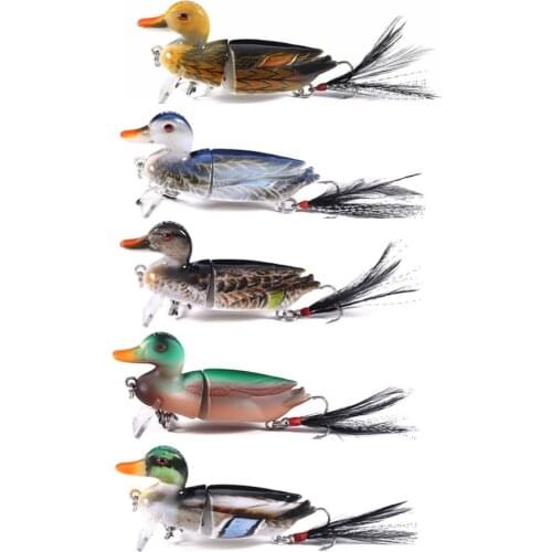 Bass Bait Fishing Lures 7CM 10G Feather tail Floating Duck Swimbait Life Like Wobbler Duckling Fishing Tackle