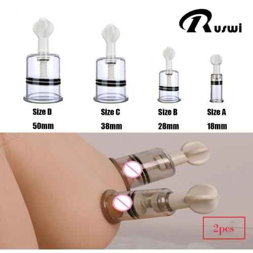 Women BDSM bondage Nipple Sucker 2pcs Breast Enlarger Sex Product for Adults Women Clit Suction Vacuum Clamps Pumps Sex Toys