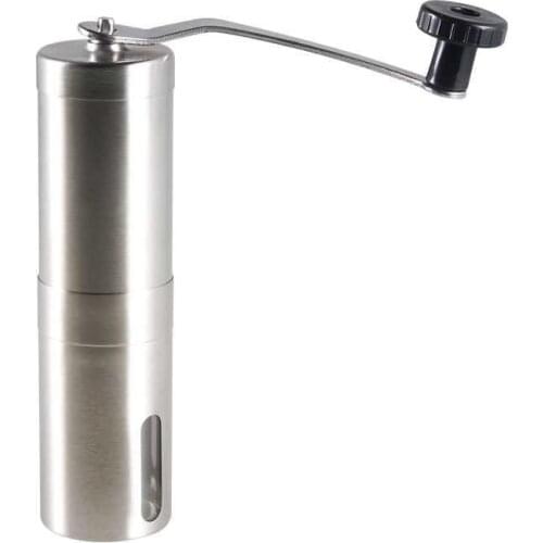 Easy-to-clean kitchen tool with rubber ring, manual ceramic coffee grinder, stainless steel adjustable coffee bean grinder MJ803