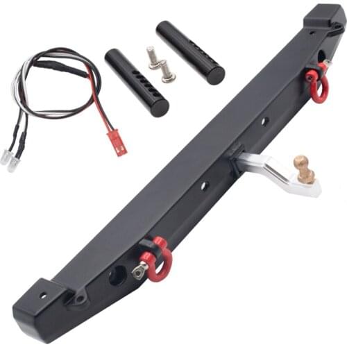 Rc Car Metal Rear Bumper W/ Tow Hook For 1/10 Scale RC Toy Cars AXIAL SCX10 2 II 90046 Upgrade Parts Accessories