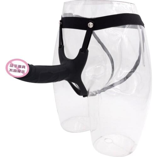 Penis pants with anal dildo hollow penis plug silicone For woman men underwear panties chastity belt sex adult toys for lesbian