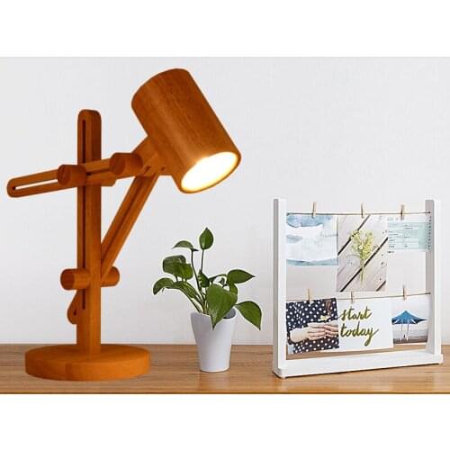 Nordic solid wood desk lamp creative fashion exhibition hall living room study individual bedroom bedside decorative table lamps