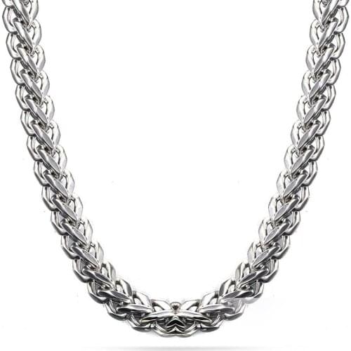 High Quality 6mm Stainless Steel Chain Necklaces For Men Women Silver Color For Pendant Two-Sided Weave Don't Fade Jewelry