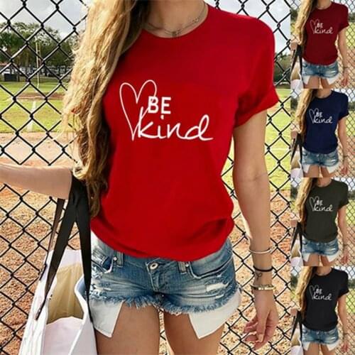 2021 T-shirt Female Letter Printing T-shirt Casual T-shirt Red Black Short-Sleeved Polyester Top Spring and Summer Luxury