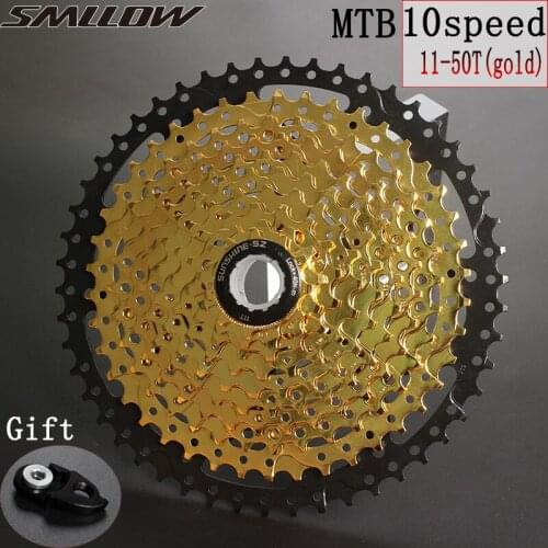 SUNSHINE-SZ 11-50T 10Speed Cassette 10 s Gold Freewheel MTB Mountain Bike Bicycle Steel Golden Sprockets for parts System