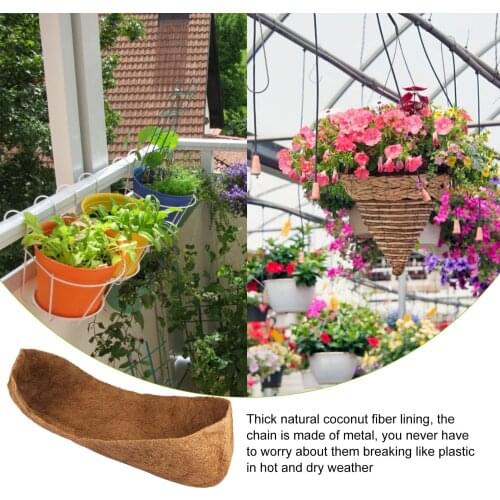 1Pack 24-40 Inch Round Coco Liners For Hanging Basket Coconut Fiber Planter Liners