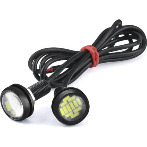 2PCS Auto LED Eagle Eye 23mm 4014 12SMD Car Daytime Running Lights Backup Turn Signal Lamp White Red Yellow Blue 12V