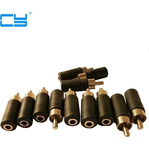 3.5mm Mono Jack Socket Female to AV RCA Plug Male Audio extension Adapter