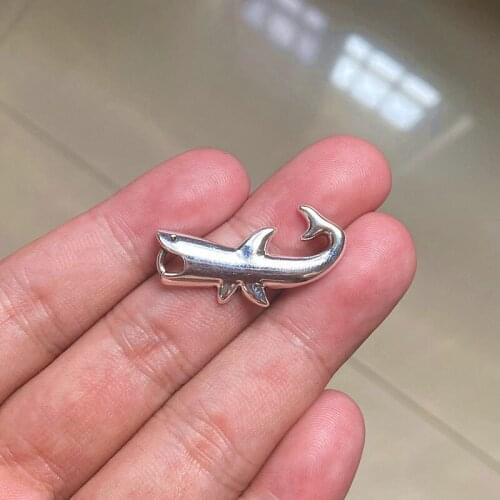 30pcs 30x17mm Sharks Pendants Necklace Aesthetic Accessories Jewelry Making Supplies, Charms For Jewelry Making Gifts For Women