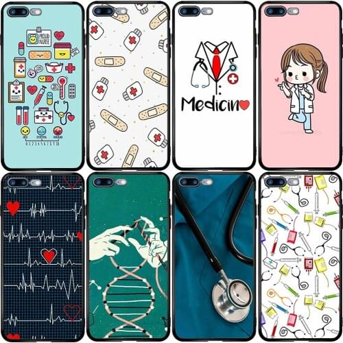 Phone Case for Xiaomi Redmi Note 10 9 9S 9A 8 8T 7 6 7A 6A 5A 5 A1 A2 A3 Pro Max Plus Lite Nurse Medical Medicine Health Heart