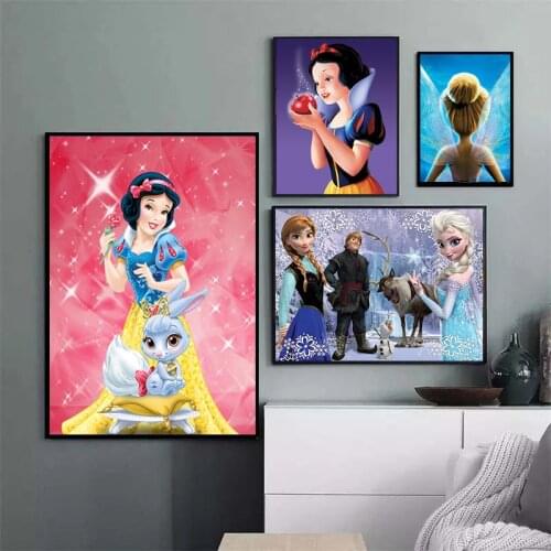 Disney Princess Diamond Painting Ice Sister Elsa Ann Princess 5D DIY Full Diamond Embroidery Cross Stitch Kits Home Decoration