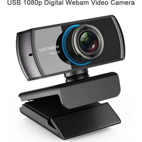 Full HD 1080P Webcam PC Video Meeting Camera Built-in Microphone USB 2.0 Video Calling with Stereo Audio Offical Web Cam