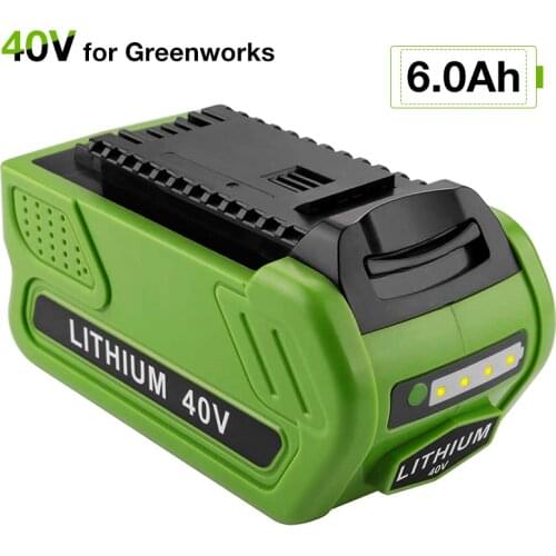40V 6000mAh Lithium Battery for GreenWorks 29462 40V G-MAX 29252 20202 22262 ST40B410 BA40L210 STBA40B210 MO40L410 Power Tools