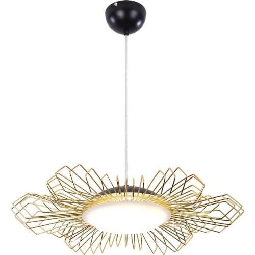 Living room chandelier creative personality Nordic light luxury ins wind retro art simple home bedroom lamp