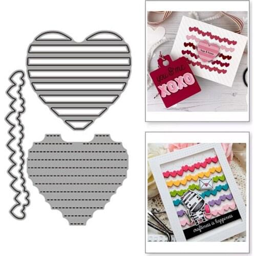 Love Heart Metal Cutting Dies Scrapbooking Handmade Tools Mold Cut Stencil DIY Card Make Mould Model Craft Decoration New 2021