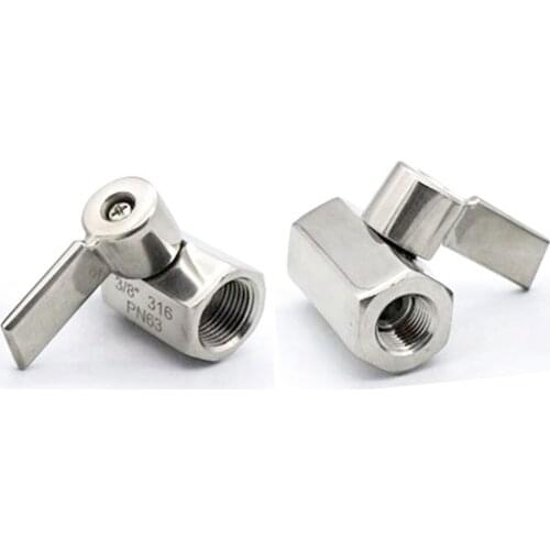 Mini Ball valve Stainless Steel SUS304 1/8 1/4 3/8 1/2 3/4 1 Female Male 2 way Ball Valve Food Grade