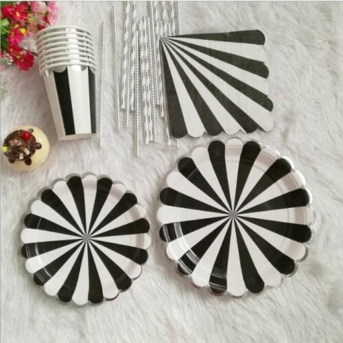 Bronze Twill Disposable Tableware Set High Quality Variety Of Styles Birthday Party Festival Celebration