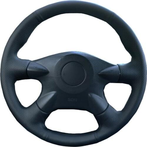 DIY Car Steering Wheel Cover Wrap Leather Suede For Nissan Almera (N16) X-Trail (T30) Primera Sunny Avenir Renault Samsung SM3