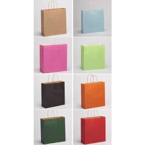 Wholesale 18*15*8cm Fast Free shipping . Wholesale 16 colors Kraft paper bag,shopping Festival gift bag,(300piece\lot)