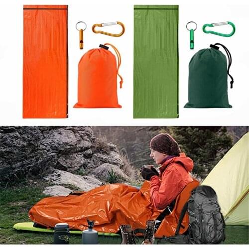 Outdoor Bivy Emergency Sleeping Bag Camping Survival Thermal Blanket Waterproof Emergency Gear Windproof Single Sleeping Bag
