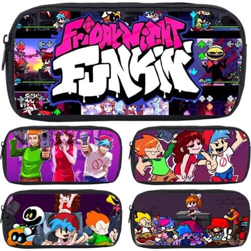Hot Game 3D Print Friday Night Funkin Pencilcase Women Makeup Box Girls Handbags Storage Box Kids School Supplies Stationery Bag