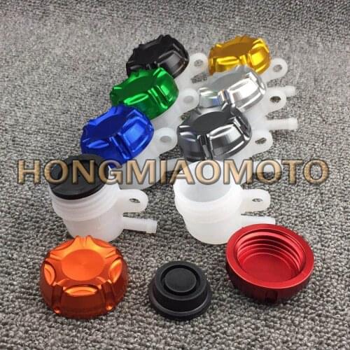CNC Motorcycle Brake Fluid Reservoir Clutch Tank Oil Fluid Cup for Aprilia Ducati Honda Kawasaki Suzuki Triumph Yamaha