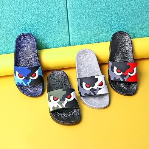 Summer Children Slippers For Boys Girls Beach Sandals Baby House Slippers Home Pvc Flat Flip Flop Kids Non-slip Bathroom Shoes