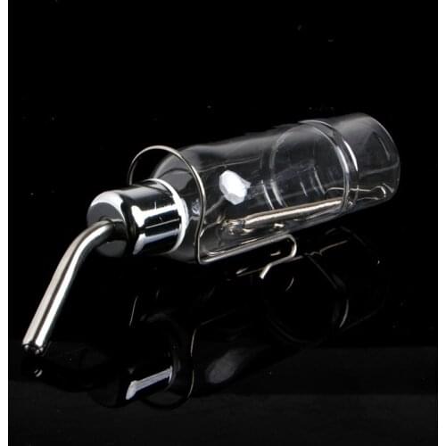 180ml Stainless Steel Drinking Straws Water Bottle Feeder Pet Rat Hamster Rabbit