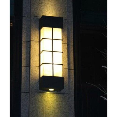 Modern Artificial mable garden light Waterproof Outdoor Wall Lamp Lights Villa Project courtyard outdoor Lighting abajur E27 Led