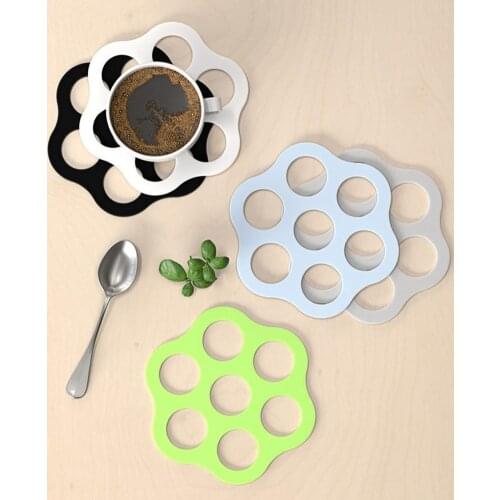 Heat Insulation Pad Hollow Silicone Non-slip Dinning Table Cushion Pot Holder