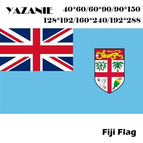 YAZANIE 60*90cm/90*150cm/120*180cm/160*240cm Fiji Country Flag 3*5 ft Large Big Flags and Banners Country Banner Home Decoration