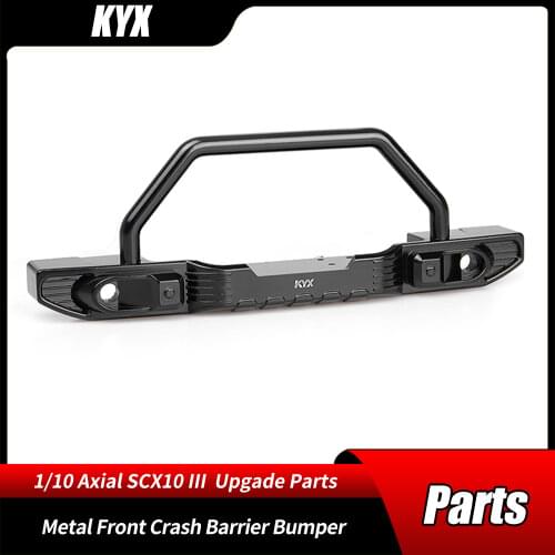 RC Model Car Parts Upgrade Refit Accessories Metal Front Crash Barrier Bumper for 1/10 Axial SCX10 III AX103007 Crawler Buggy
