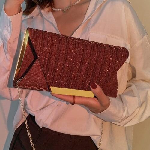 High-quality Ladies Bag Shoulder Bag2021New Fashion Sequin Tide Dinner Clutch Bag Net Celebrity Chain Shoulder Sequin Female Bag