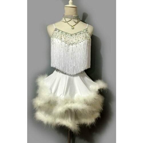 New style Latin dance costume sexy senior tassel feathers latin dance dress for women latin dance competition dresses S-4XL