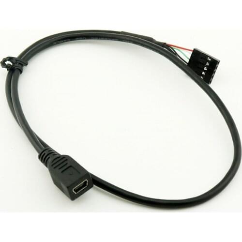 1pcs 50cm Mini USB 5 Pin Female to Dupont 5Pin Female Header PCB Motherboard Adapter Cable