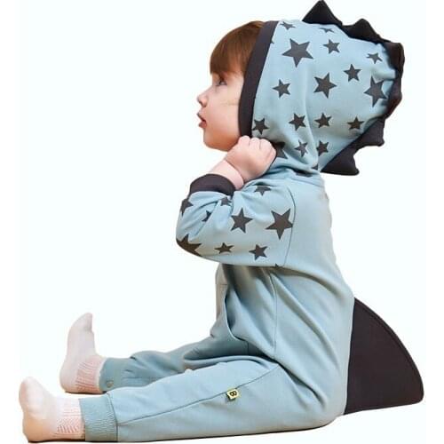 Baby Animal Spring Rompers Fashion Toddler Boy Girl Cotton Long Sleeve Hoodie Outfit Romper Kids Cute Dinosaul Clothes For Boys