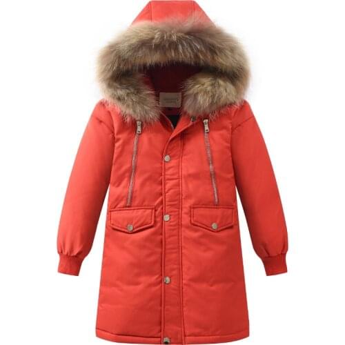 Children Winter Down Jackets Brand Design Children Warm Zipper Hooded Outerwear Coat For Teen Boys 5-16 Years Parkas TX048