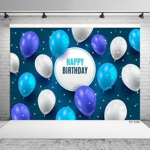 Balloon Stars Photo Background Computer Printed Photocall Photography Props Backdrop for Chirdren Baby Birthday Party Photoshoot